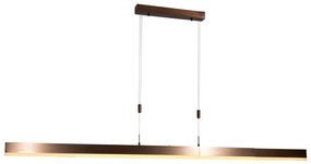 Lampada a sospensione regolabile bronzo scuro con LED dimmerabile - Lamba