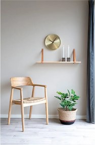 Sedia da pranzo di colore naturale in legno massiccio con braccioli Getafe – House Nordic