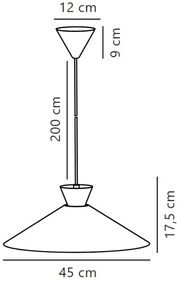 Nordlux - Lampadario a sospensione con filo DIAL 1xE27/40W/230V diametro 45 cm bianco