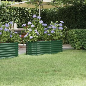 Letto Giardino Acciaio Verniciato A Polvere 114x40x36 Cm Verde /
