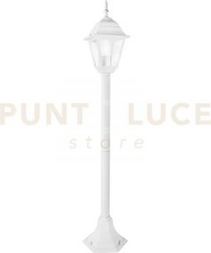 Paletto roma bianco 1 luce attacco e27 ip44 14,6x14,6x104cm