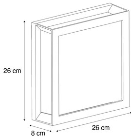 Lampada da parete esterna moderna nera a 2 luci IP44 - Jeffrey