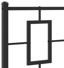 Giroletto con Testiera in Metallo Nero 107x203 cm