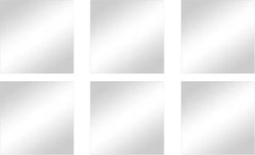 Set di specchi da parete 6 pz 10x10 cm – MSV