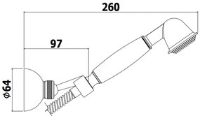 Paffoni Iris Zdup011 Set Doccetta Con Supporto E Flessibile 150 Cm bianco Cromo