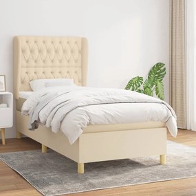Giroletto A Molle Con Materasso Crema 100x200 Cm İn Tessuto /