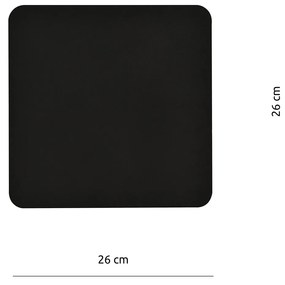 Applique Minimal Quadrata 1 Luce Indiretta Agni In Acciaio Nero