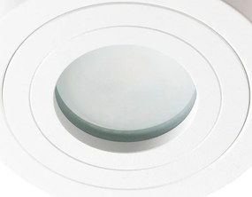 Faretto da bagno rotondo moderno bianco - Capa