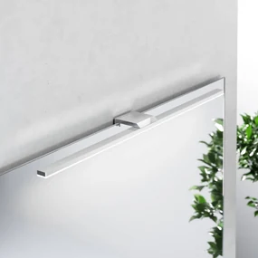 MCJ Luce per specchio a LED Triga IP44, cromo, 60 cm, 3.000K