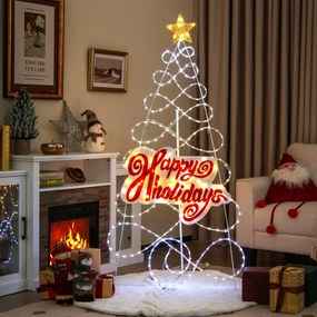 Costway Albero di Natale colorato con 216 luci LED 6 modalità di illuminazione, Decorazioni di Natale da 170cm