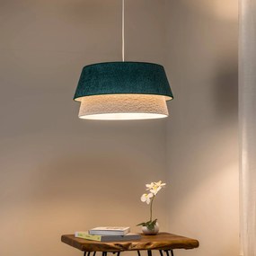 Euluna Lampada a sospensione Boucle, Ø 50 cm, verde/ecrù