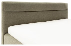 Letto matrimoniale imbottito verde con contenitore con rete inclusa 160x200 cm Lotte – Meise Möbel