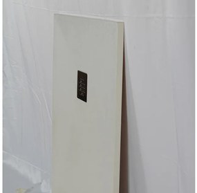 Piatto doccia in mineralmarmo 80x100 cm beige effetto pietra con griglia e piletta sifonata