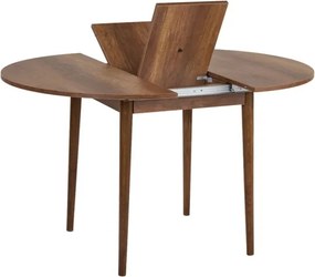 Tavolo Tondo Da Pranzo Allungabile 100-130 Cm Da Interno Viona Noce Scuro