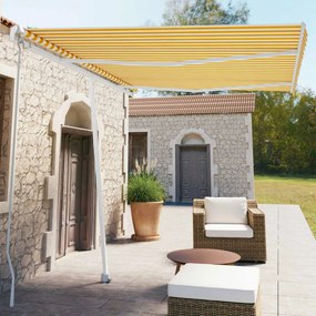Tenda Da Sole Autoportante Manuale 350x250 Cm Gialla/bianca /