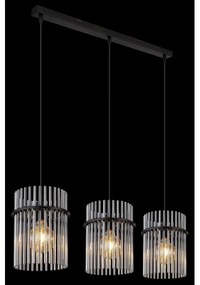 Globo 15698-3H - Lampadario a sospensione con filo GORLEY 3xE27/60W/230V nero