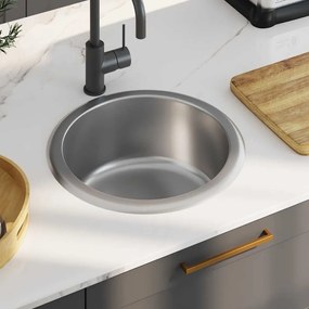 Lavello Da Cucina Con Filtro E Sifone İn Acciaio Inox /