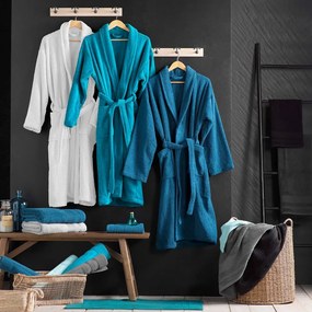 Accappatoio color antracite in cotone M Tendresse – douceur d'intérieur