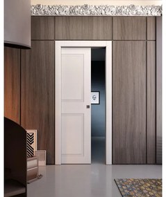 Porta scorrevole Monaco bianco L 70 x H 210 cm reversibile