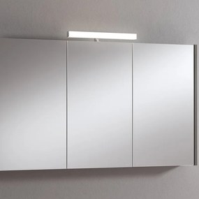 Pensile con luce Akira L 120 x P 15.5 x H 70 cm laccato lucido grigio