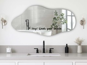 Adesivo per specchio S32 – Hey! Wash your hands.