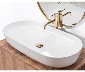 REA-U0563 - Lavabo da appoggio CLEO 41x81 cm ceramica/bianco lucido
