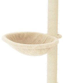 Albero per Gatti con Tiragraffi in Sisal Crema 95 cm