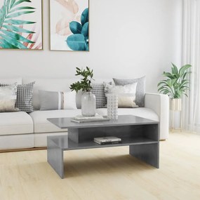 Tavolino Salotto Grigio Cemento 90x60x42,5 Cm Legno Multistrato /