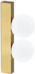 Binomio lampada da soffitto 2 sfere  led 6w 450 lm 3000 k ottone