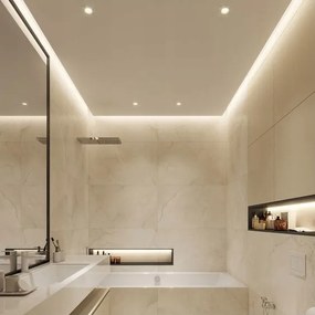 Profilo da incasso per strisce LED 1 m nero/bianco