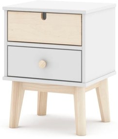 Comodino bianco per bambini Estefania - Marckeric