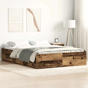 Giroletto Senza Materasso Legno Antico 120x200cm İn Truciolato /