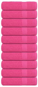Asciugamani Doccia 10 Pz Rosa 70x140 Cm 360 G/m² 100% Cotone /