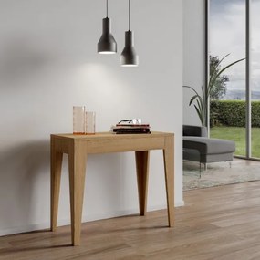 Consolle Allungabile 90x42 cm Isotta Quercia Natura da 14 posti lunghezza Fino a 3,02 metri