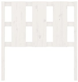 Testiera per letto bianca 95,5x4x100 cm legno massello di pino
