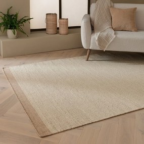Tappeto in lana beige e crema tessuto a mano 160x230 cm Lima Sand - Asiatic Carpets