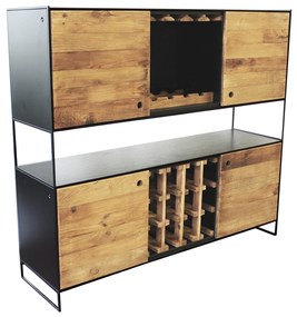 PINUS BLACK - credenza in legno massiccio