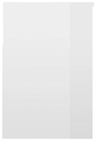 Scarpiera con Panchina Bianco Lucido 60x30x45 cm in Truciolato