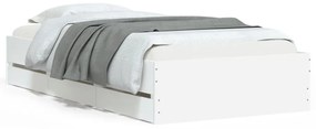 Giroletto con cassetti bianco 90x200 cm in legno multistrato