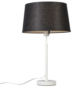 Lampada da tavolo bianca paralume nero 35cm regolabile - PARTE