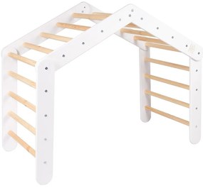 Pikler triangolo montessori bianco in pino massiccio 61x112x94 cm Montessori – Meowbaby