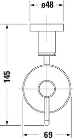 Duravit 99161000 - Dispenser da parete per sapone D-CODE 390 ml vetro opalino/cromo lucido