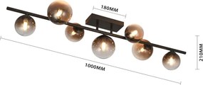 Brilagi - Plafoniera LED MILLA 7xG9/3W/230V marrone/marrone fumé