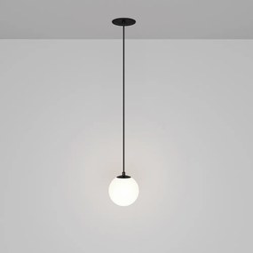 Lampadario Sospensione Moderno Luna Alluminio Nero Led Integrato 5W Fredda