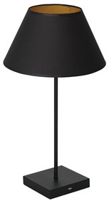 Lampada da tavolo con connettore USB 1xE27/60W/230V nera