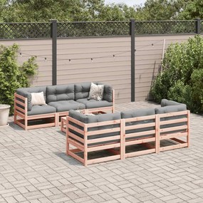 Set divani da giardino 7 pz in legno massello abete douglas