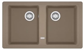 Lavello integrato 2 vasche FRANKE Boston fragranite L 50 x L 86 cm marrone