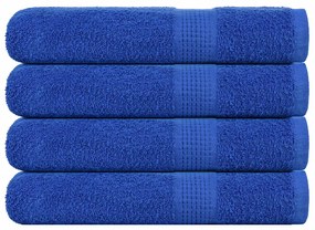 Asciugamani Per Sauna 4 Pz Blu 80x200cm 360g/m² 100% Cotone /
