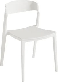 Sedia in polipropilene impilabile Bianco per interni ed esterni - GEMMA 2 sedie
