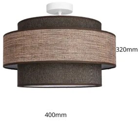 Lampadario a plafone GRACE 1xE27/60W/230V diametro 40 cm marrone/beige